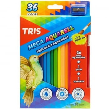 Lápis de cor 36 cores AQUARELÁVEL Tris
