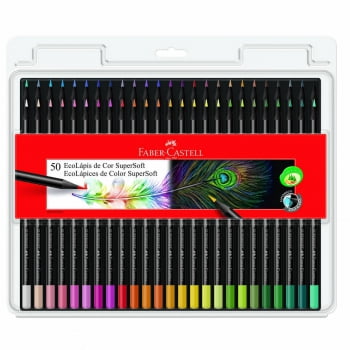 Lápis de cor 50 cores SUPERSOFT Faber-Castell