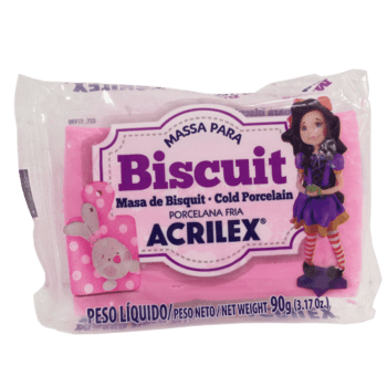Massa biscuit 90g rosa Acrilex