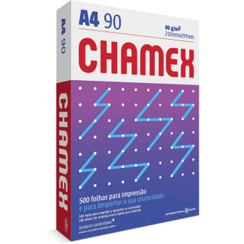 Papel A4 branco 90g 500 fls Chamex