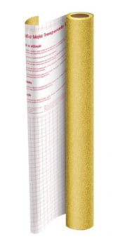 Papel adesivo dourado com glitter 45cmx2m Dac