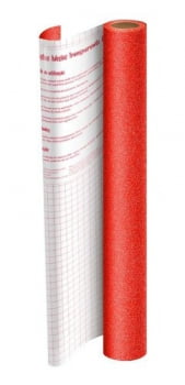 Papel adesivo vermelho com glitter 45cmx2m Dac
