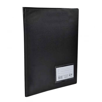 Pasta catálogo capa dura 100 envelopes com visor preto ACP