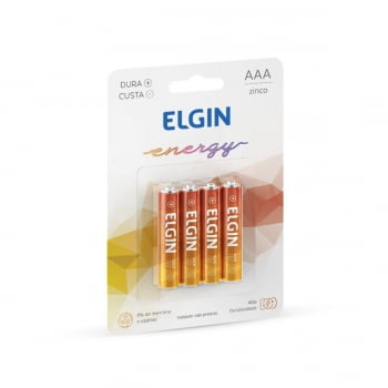Pilha AAA zinco 4 un Elgin