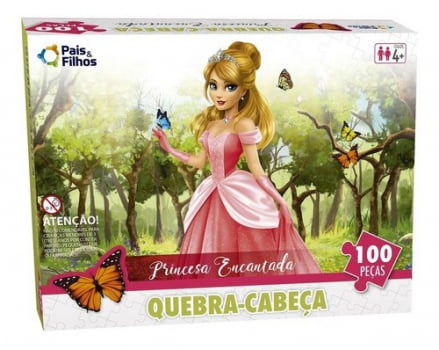 Quebra-cabeça 100 peças Princesa Encantada Pais e Filhos