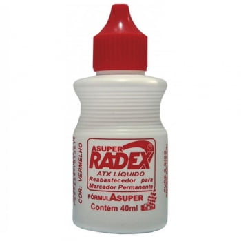 Reabastecedor pincel atômico 40ml vermelho Radex