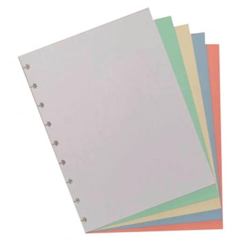 Refil sem pauta médio 10 fls colorido Caderno Inteligente