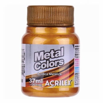 Tinta acrílica metal colors 37ml ouro Acrilex