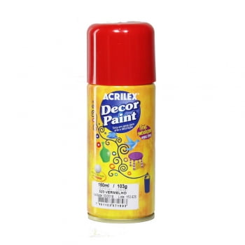 Tinta spray 150ml Vermelho 523 Acrilex